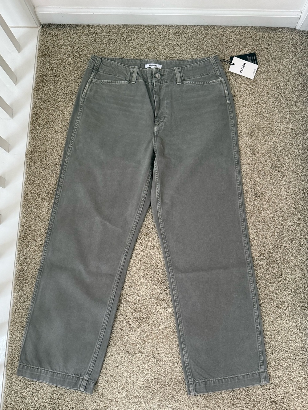 NWT Re/Done The Slacker Wide Leg Jeans 100% Cotton Size 28